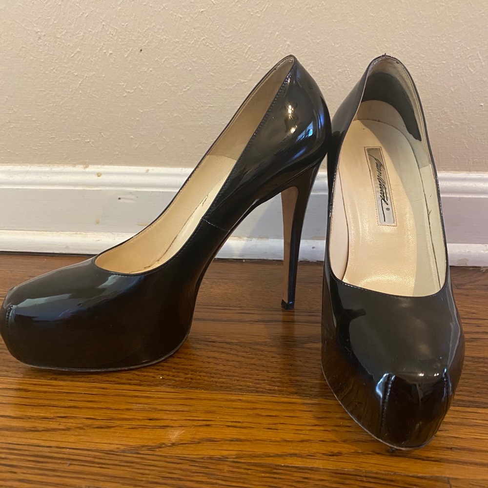 Brian Atwood Black Platform Heel